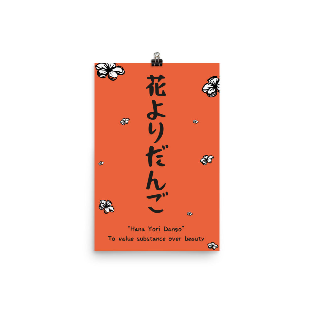 Contempler la beauté - Orange / Affiche japonaise - Lebon Trait d'union