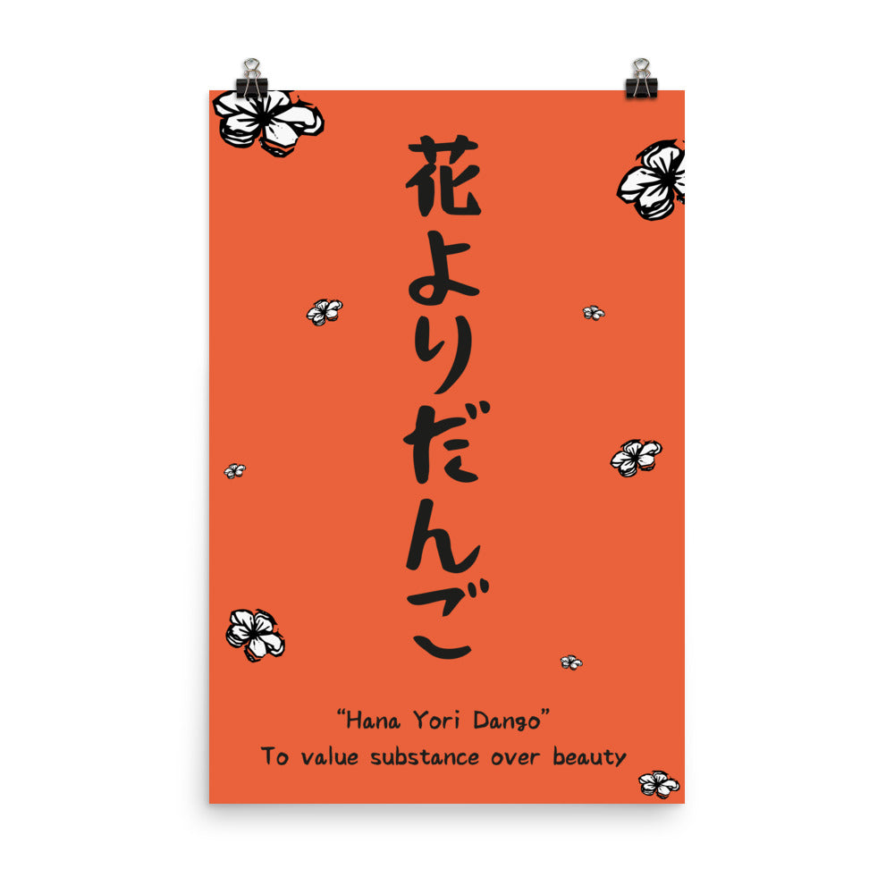 Contempler la beauté - Orange / Affiche japonaise - Lebon Trait d'union